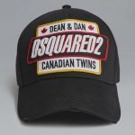 Casquette Dsquared2 "canadian Twins" noire.
