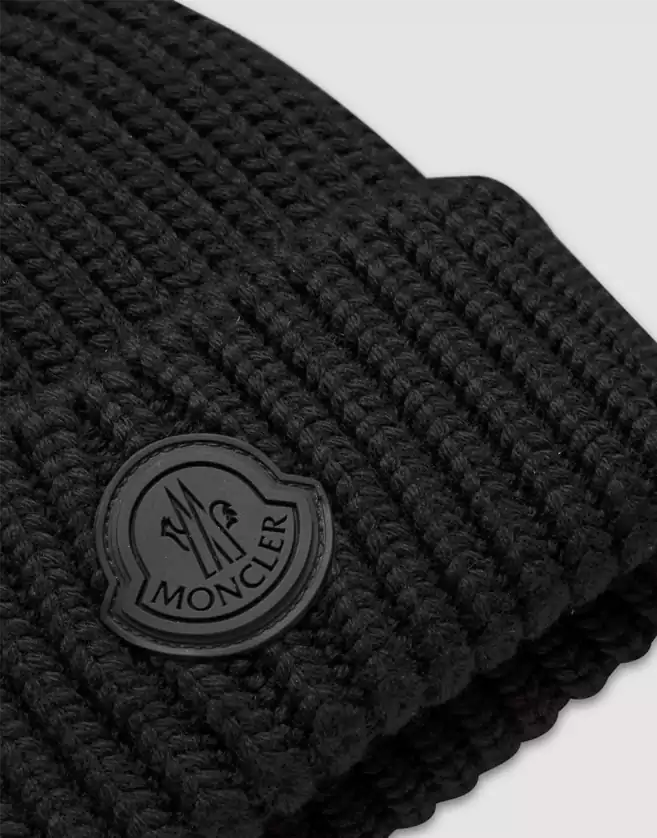 Bonnet Moncler en laine logo