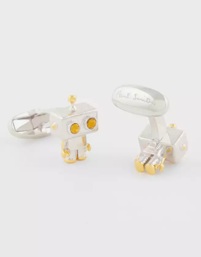 Boutons de Manchette Paul Smith Métallisés Robot