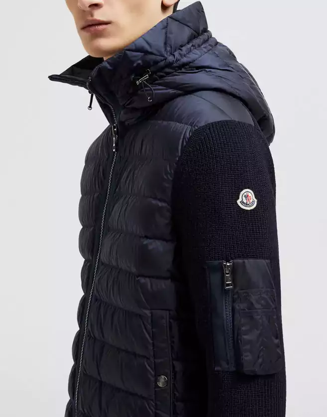 Cardigan Moncler matelassé en laine