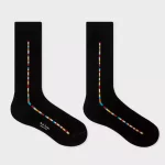 Chaussettes Paul Smith noire "Signature Stripe"