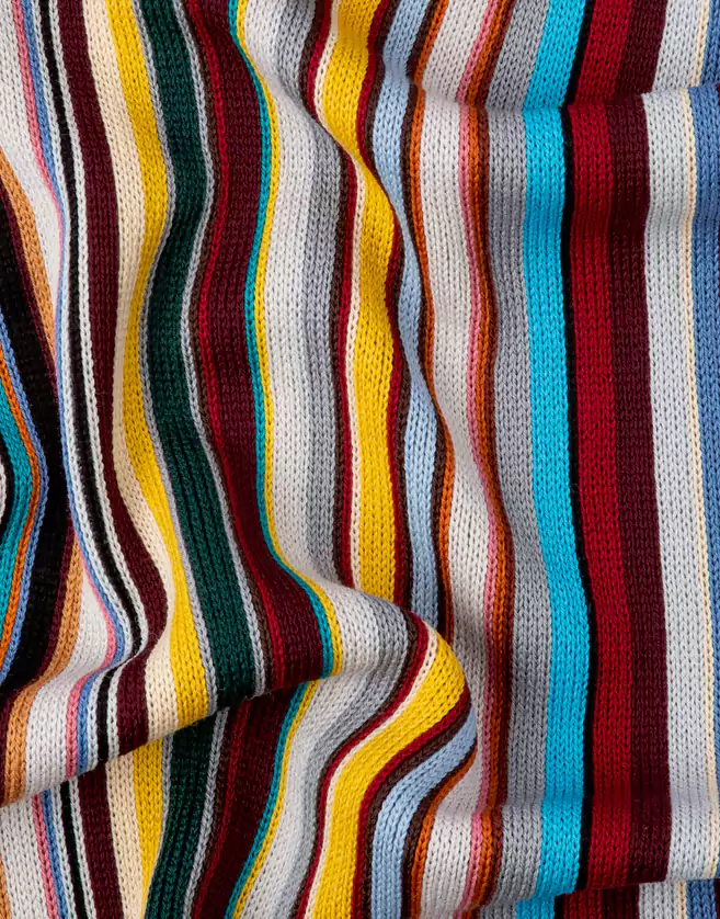 Écharpe Paul Smith en laine mérinos Stripes verticales