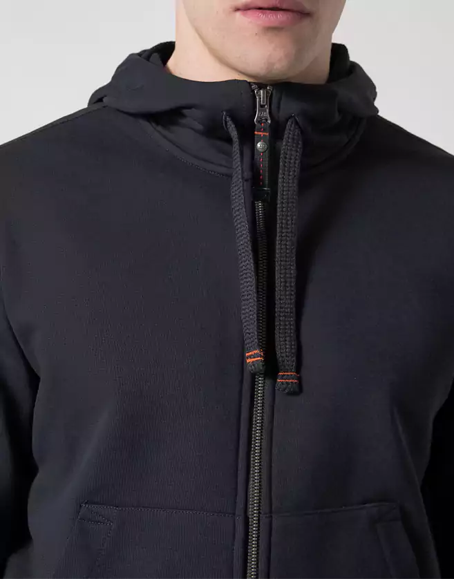 Sweatshirt Parajumpers à capuche avec une ouverture zippée. Intérieur en polaire, coton et polyester.