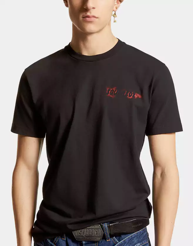T-shirt Dsquared2 avec un imprimé au dos qui rappelle l'atmosphère des lacs canadiens. Ce t-shirt est en jersey de coton.