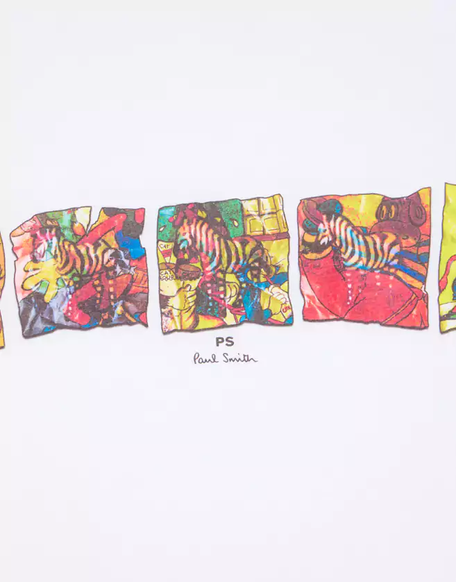 T-shirt Paul Smith imprimé Zebra Line Up