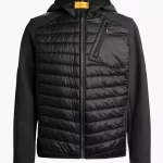 Veste Parajumpers à capuche combinant du polyester élastique en nid d’abeille avec du taffetas de nylon légèrement brillant.