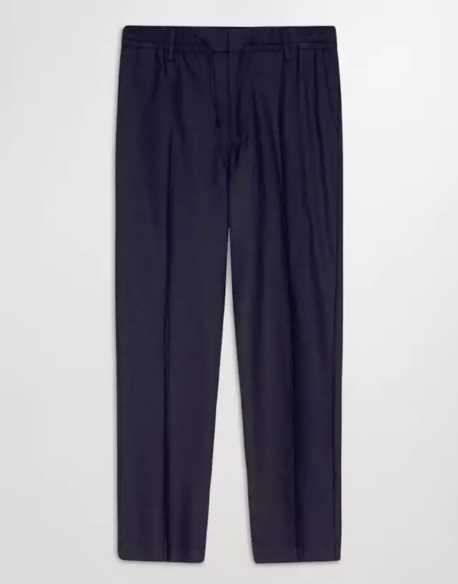 Pantalon NN07 habillé décontracté de coupe classique avec jambe fuselée, fabriqué en polyester recyclé drapé