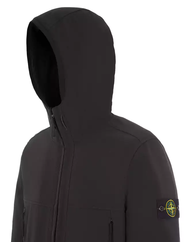 Veste Stone Island à capuche soft shell