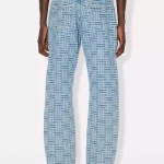 Jean BOTAN ample « KENZO Weave » en denim japonais. Composition : 100% coton.