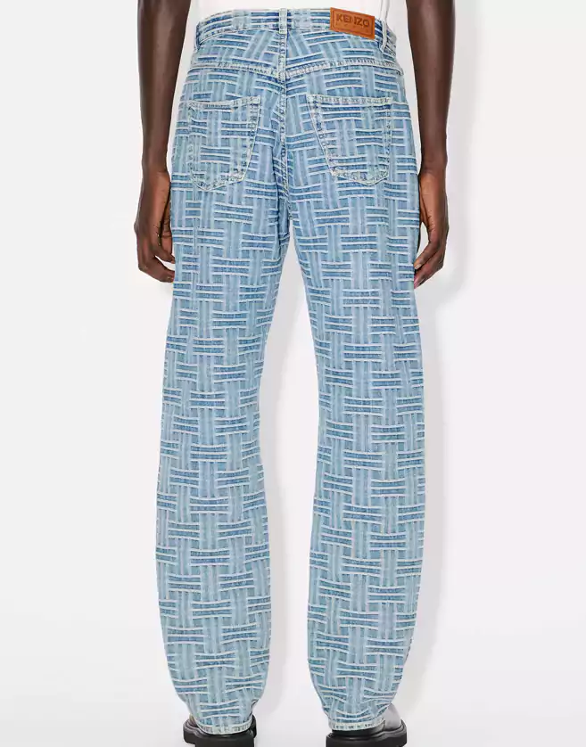 Jean BOTAN ample « KENZO Weave » en denim japonais. Composition : 100% coton.