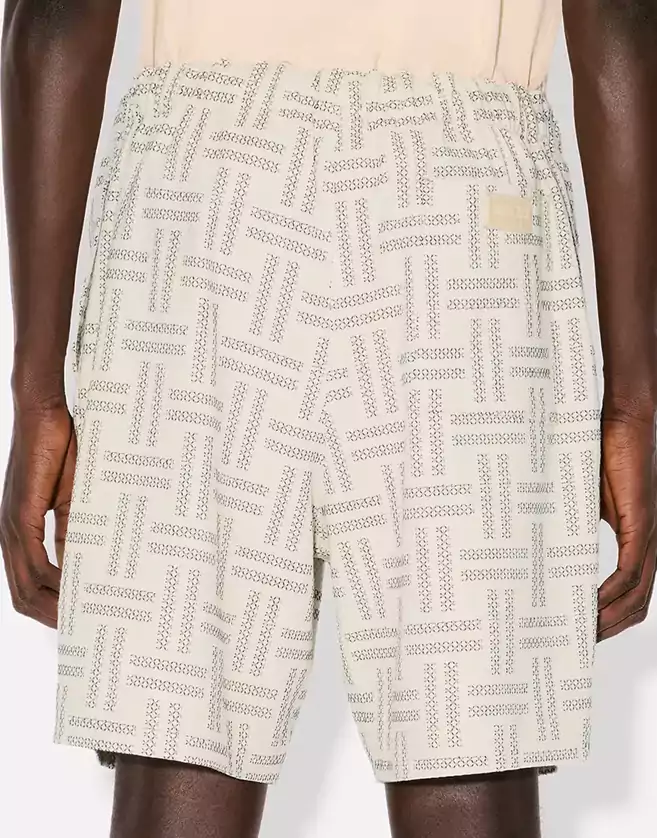 Short élastiqué KENZO, ceinture élastiquée avec cordon ajustable.