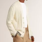 Cardigan Golden Goose en coton blanc vieilli